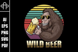 Bigfoot Beer Retro Illustration