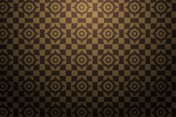 Circle Square Brown Vintage Pattern Back
