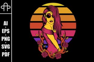 Female Flower Retro