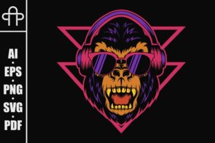 Gorilla Retro Illustration