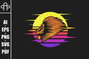 Lion Sunset Retro