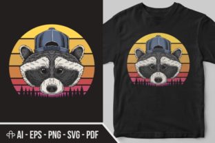 Racoon Retro Illustration