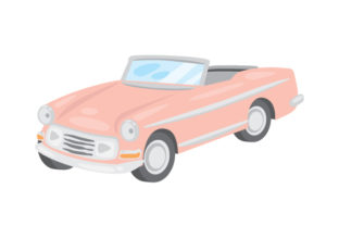 Retro Convertible Car