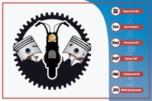 Retro Motorcycle Logo Design