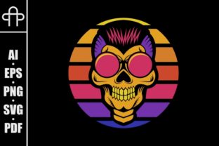 Skull Retro Illustration