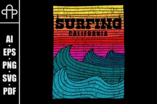 Surfing Wave Retro
