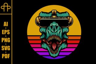 T Rex Sunset Retro