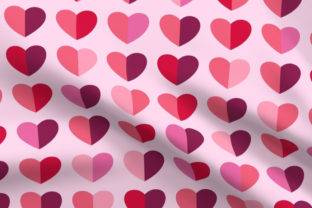 Valentine's Half Hearts Pattern