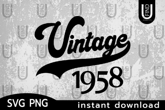 Vintage 1958 Embroidery Design