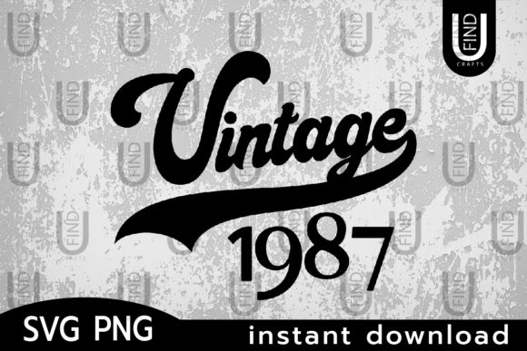 Vintage 1987 Embroidery Design