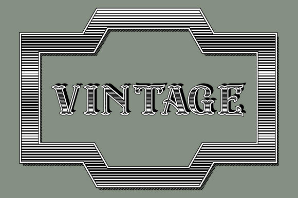 Vintage Frame Black White Retro Vector